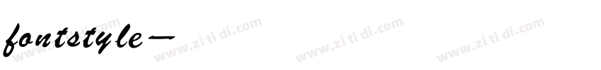 font style字体转换